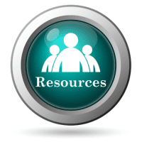 Teal Resources Button with Silver Ring