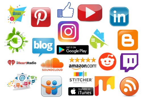 Use your name for social media - Social media icons