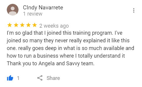 Cindy Navarette, Savvy Cleaner Training Review