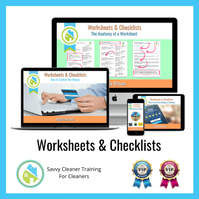 03 Worksheets and Checklists Savvy Cleaner Training Angela Brown