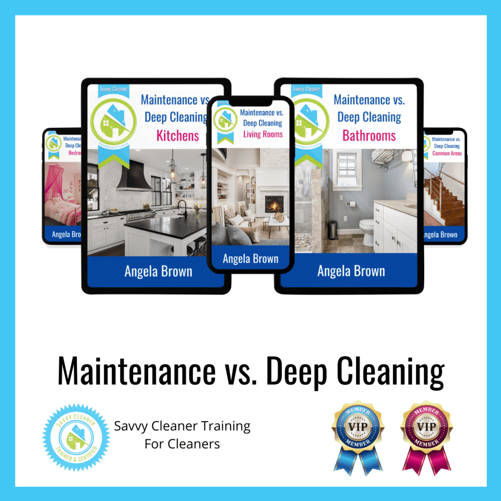 13 Maintenance vs. Deep Cleaning Savvy Cleaner Training Angela Brown