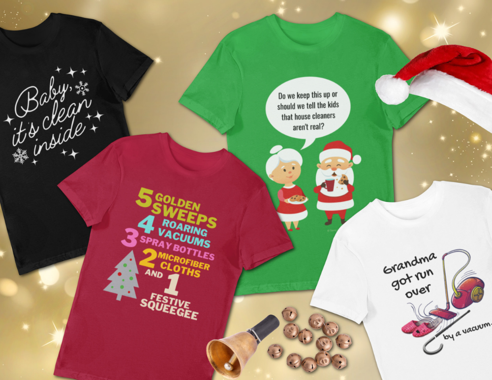 4 Funny Cleaning Shirts December Daily T-Shirt Giveaway SC