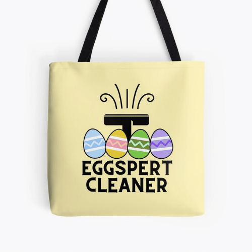 Eggspert Cleaner Savvy Cleaner Funny Cleaning Gifts Print Tote