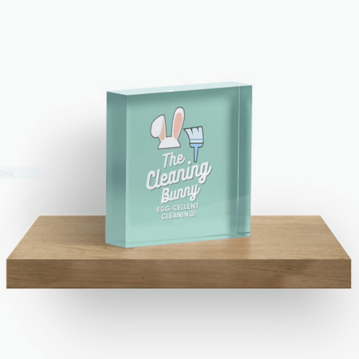 Cleaning Bunny Savvy Cleaner Funny Cleaning Shirts Acrylic Block