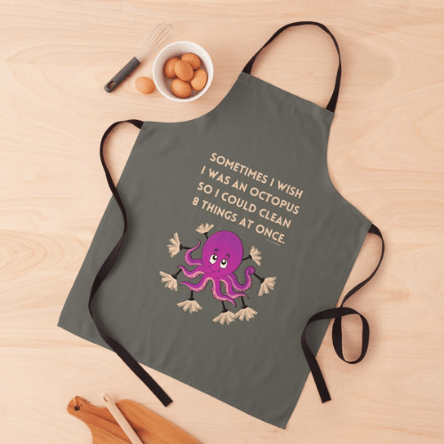 Octopus Savvy Cleaner Funny Cleaning Gifts Apron