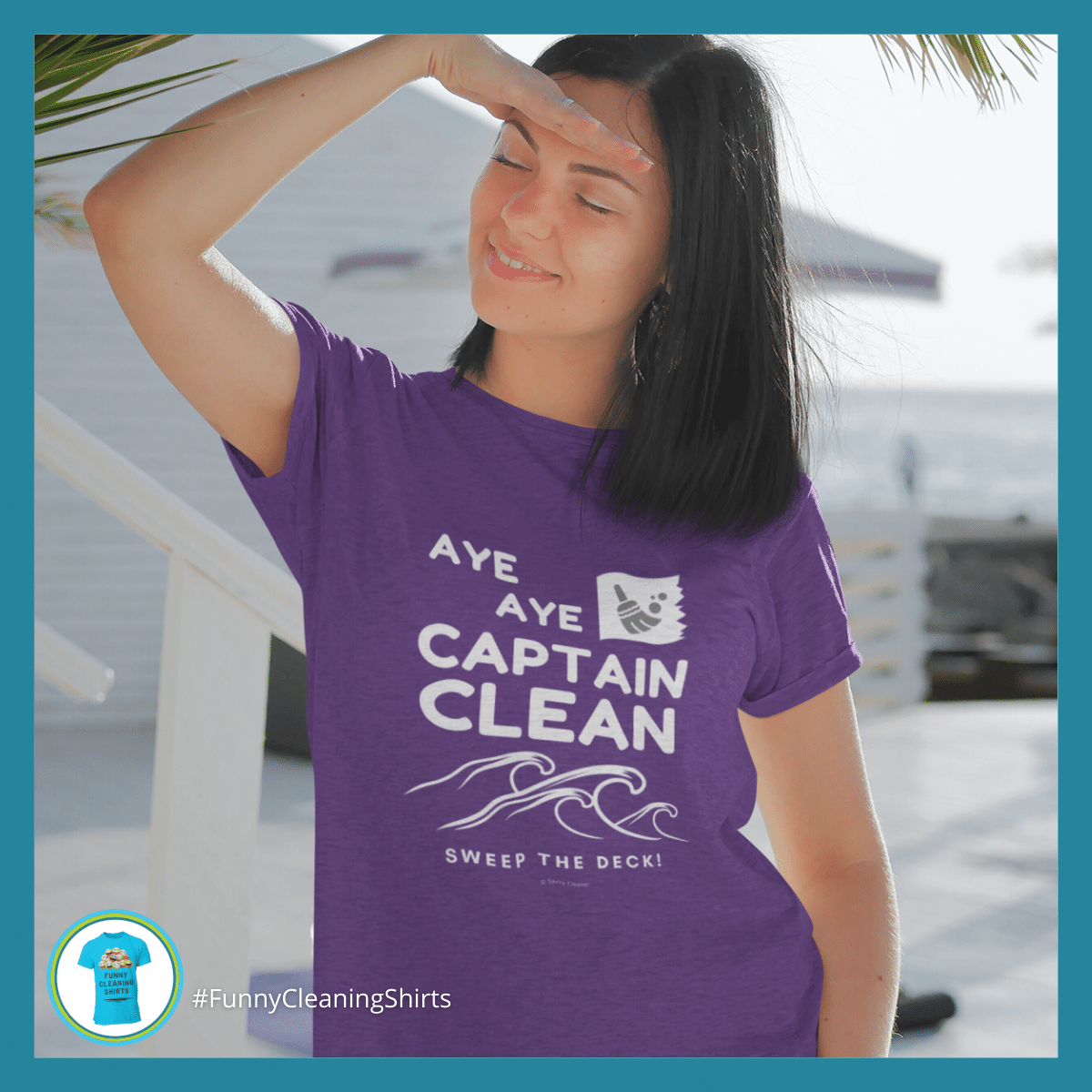 Captain Clean Savvy Cleaner Funny Cleaning Shirts Classic Tee