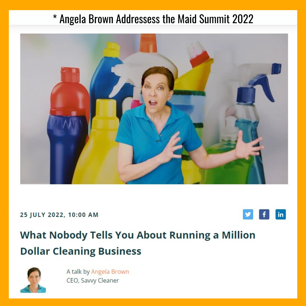Angela Brown Addresses the Maid Summit 2022