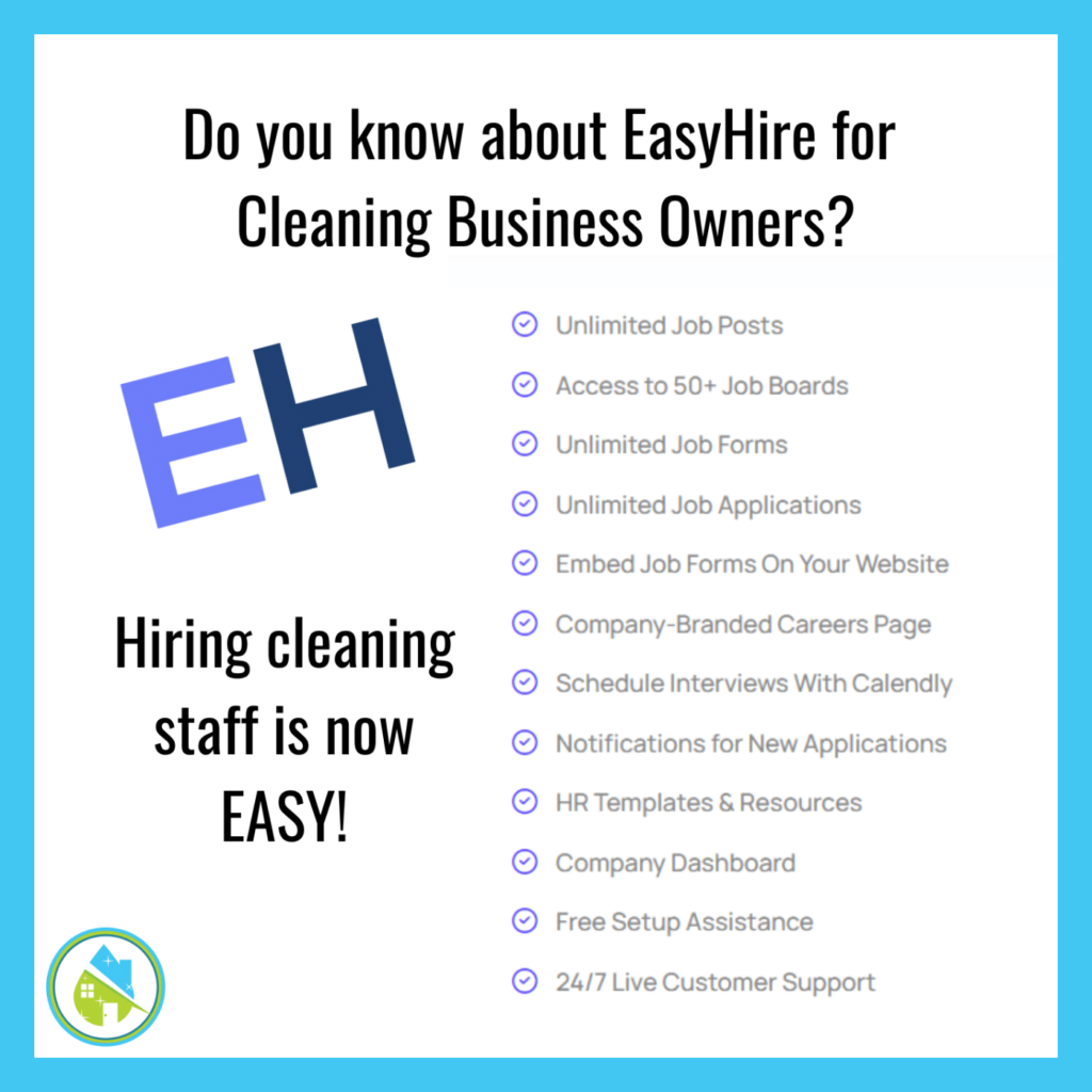 EasyHire Features and Benefits for hiring house cleaners