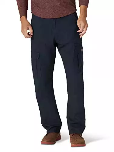 Wrangler Authentics mens Relaxed Fit Stretch Cargo Casual Pants, Navy, 29W x 30L US