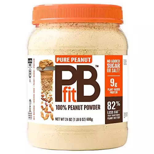 PBfit Pure Peanut, 100% Powdered Peanut Powder, Non-GMO, Plant-Based, Gluten-Free Protein Powder, 9g of Protein, (24 oz)