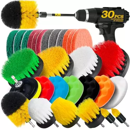 30 Piece Drill Brush Attachments Set