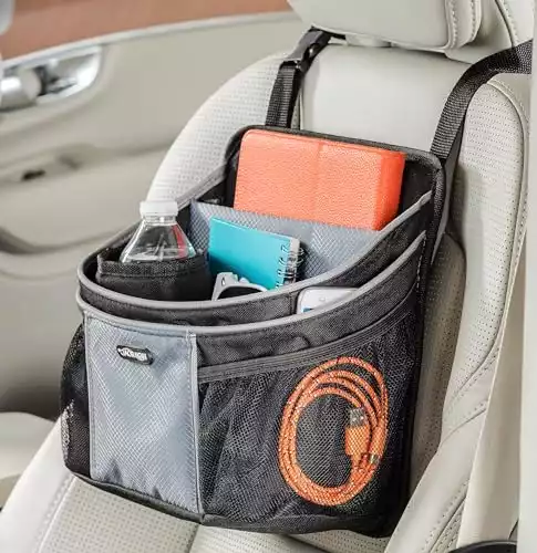 Car Front Seat Organizer with Insulated Cup Holder