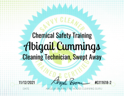 Abigail Cummings Chemical Safety Training Savvy Cleaner Training
