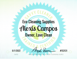 Alexis Campos Eco Cleaning Supplies Savvy Cleaner Training