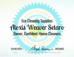 Alexis Weaver Setaro Eco Cleaning Supplies Savvy Cleaner Training