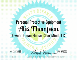 Alix Thompson Personal Protective Equipment Savvy Cleaner Training