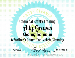 Ally Graves Chemical Safety Training Savvy Cleaner Training