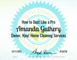 Amanda Guthery Dust Like a Pro Savvy Cleaner Training