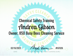 Andrea Gibson Chemical Safety Training Savvy Cleaner Training