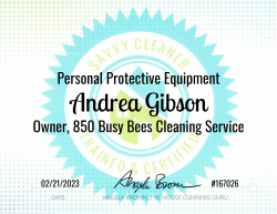 Andrea Gibson Personal Protective Equipment Savvy Cleaner Training