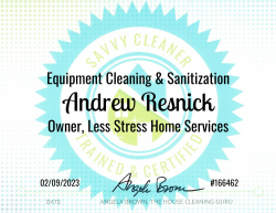Andrew Resnick Equipment Cleaning and Sanitization Savvy Cleaner Training