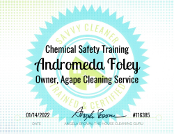 Andromeda Foley Chemical Safety Training Savvy Cleaner Training 1000x772