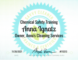Anna Ignatz Chemical Safety Training Savvy Cleaner Training