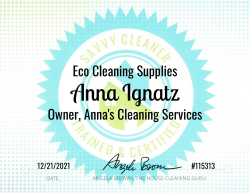 Anna Ignatz Eco Cleaning Supplies Savvy Cleaner Training