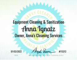 Anna Ignatz Equipment Cleaning and Sanitization Savvy Cleaner Training 1000x772