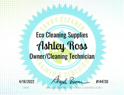 Ashley Ross Eco Cleaning Supplies Savvy Cleaner Training