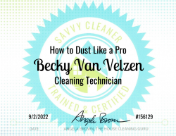 Becky Van Velzen Dust Like a Pro Savvy Cleaner Training