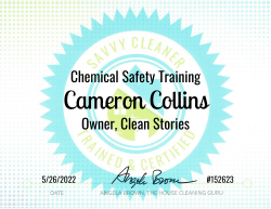 Cameron Collins Chemical Safety Training Savvy Cleaner Training