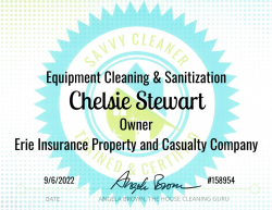 Chelsie Stewart Equipment Cleaning and Sanitization Savvy Cleaner Training