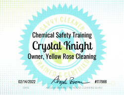 Crystal Knight Chemical Safety Training Savvy Cleaner Training