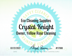 Crystal Knight Eco Cleaning Supplies Savvy Cleaner Training