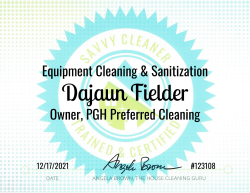 Dajaun Fielder Equipment Cleaning and Sanitization Savvy Cleaner Training