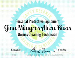 Gina Milagros Alcca Rivas Personal Protective Equipment Savvy Cleaner Training