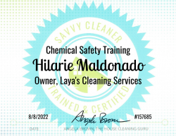 Hilarie Maldonado Chemical Safety Training Savvy Cleaner Training