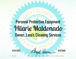 Hilarie Maldonado Personal Protective Equipment Savvy Cleaner Training