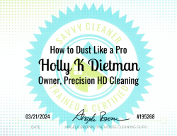 Holly K Dietman Dust Like a Pro Savvy Cleaner Training