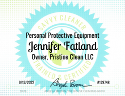 Jennifer Fatland Personal Protective Equipment Savvy Cleaner Training