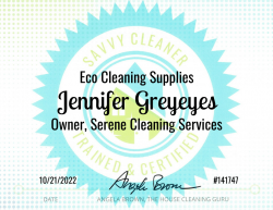 Jennifer Greyeyes Eco Cleaning Supplies Savvy Cleaner Training