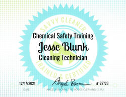 Jesse Blunk Chemical Safety Training Savvy Cleaner Training