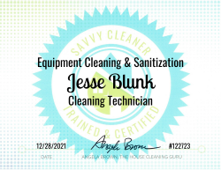 Jesse Blunk Equipment Cleaning and Sanitization Savvy Cleaner Training