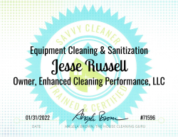 Jesse Russell Equipment Cleaning and Sanitization Savvy Cleaner Training 1000x772