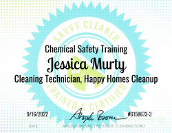 Jessica Murty Chemical Safety Training Savvy Cleaner Training
