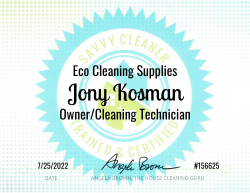 Jony Kosman Eco Cleaning Supplies Savvy Cleaner Training