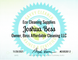 Joshua Bess Eco Cleaning Supplies Savvy Cleaner Training