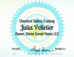 Julia Pelletier Chemical Safety Training Savvy Cleaner Training