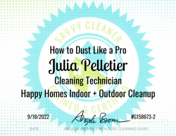Julia Pelletier Dust Like a Pro Savvy Cleaner Training
